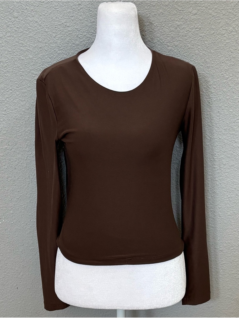 Brown Long Sleeve Top